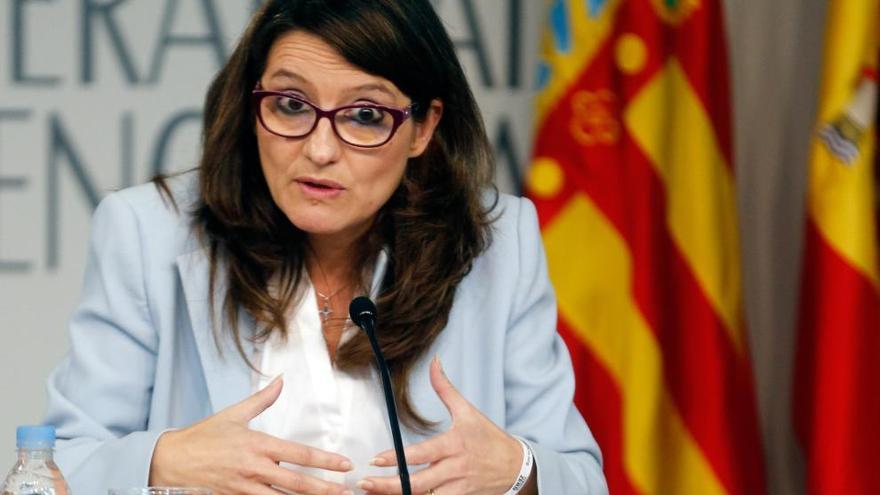 Mónica Oltra, en la rueda de prensa tras el Consell.