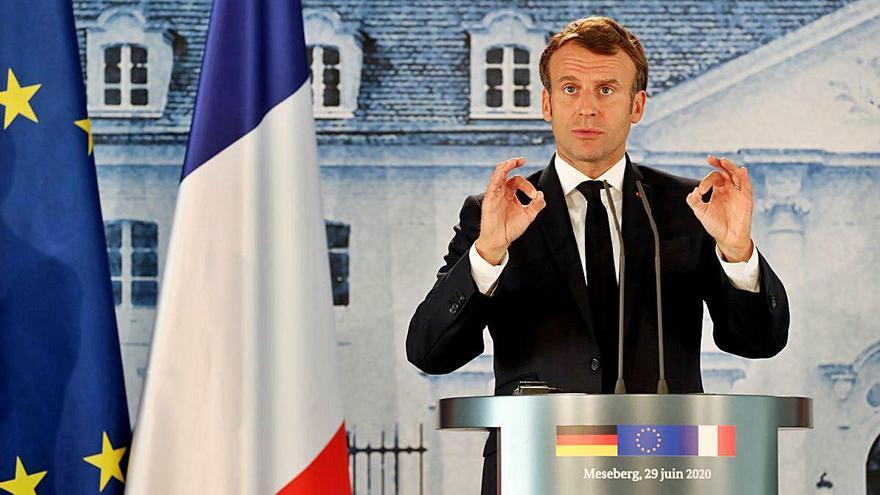 Macron, anunciant el seu suport a una gran quantitat de mesures properes a l&#039;ecologisme.