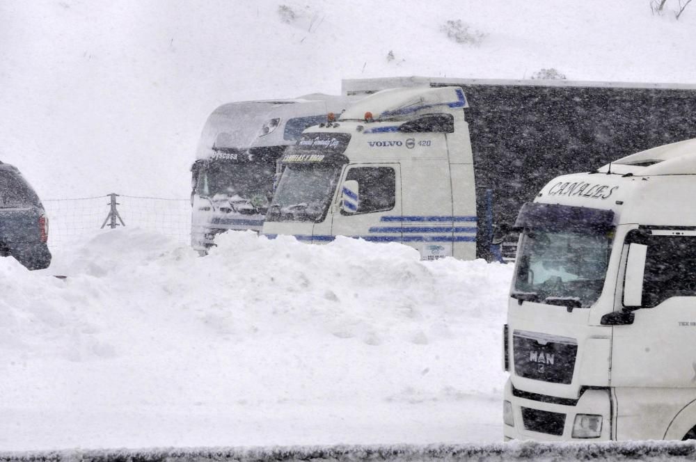 Temporal de nieve en el Huerna