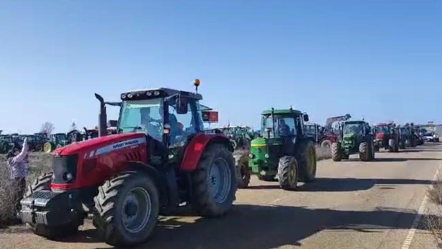 Unos 150 tractores salen de Quiruelas de Vidriales hacia Benavente