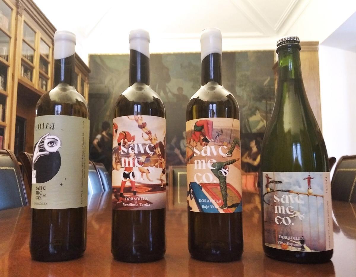 La colección de vinos de  uva doradilla, tres de ellos elaborados por primera vez en el mundo.