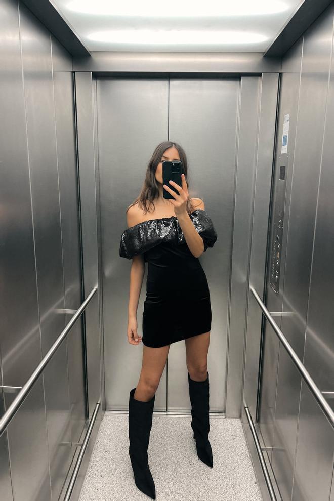 Vestido bardot de Zara