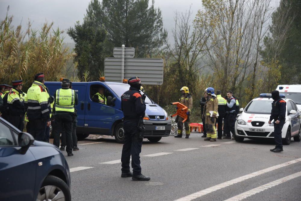 Descarrilament d'un tren a Vacarisses