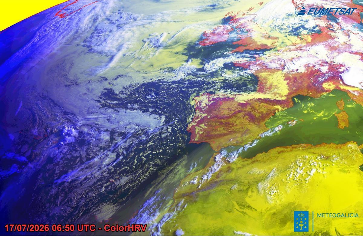 Imagen de satélite este viernes a las 09:10 horas