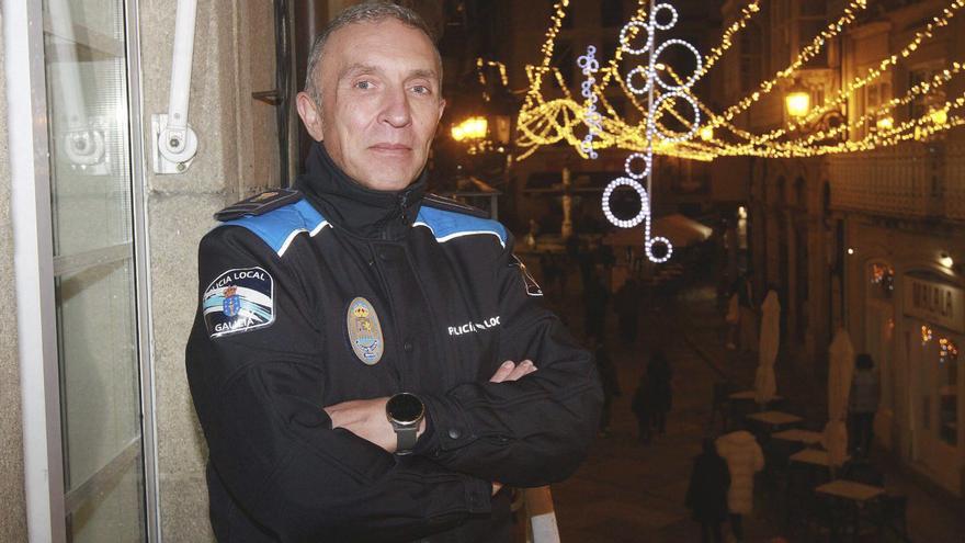 El oficial de la Policía Local de Ourense Germán Quiroga es uno de los agentes que actuó. |  Iñaki Osorio