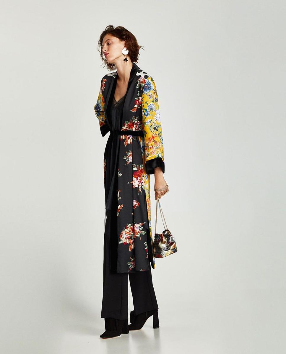 Kimono patchwork combinado, Zara