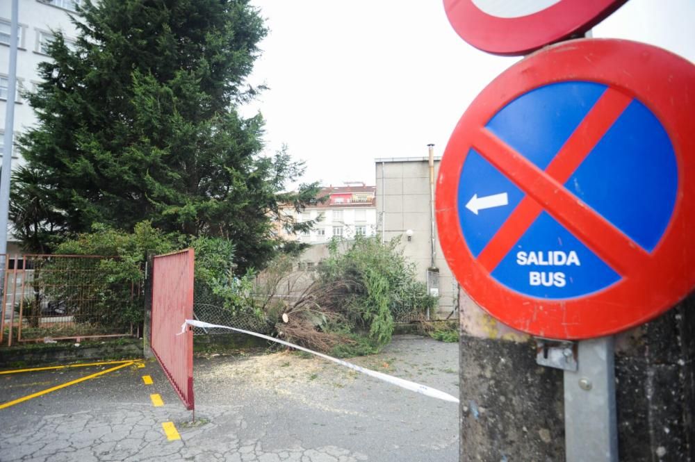 Los efectos del temporal Kurt en Arousa