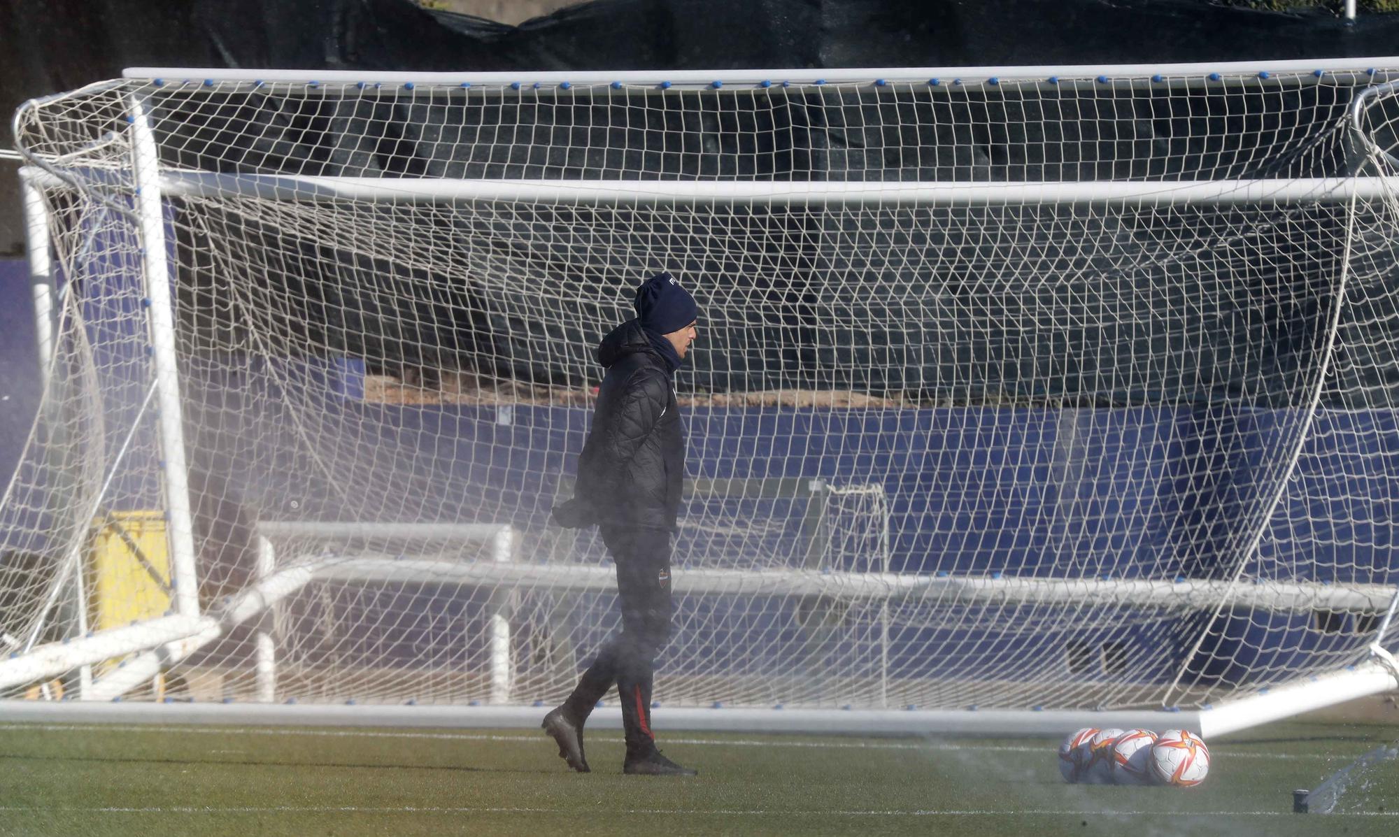 Último entrenamiento del Levante antes de viajar a Melilla