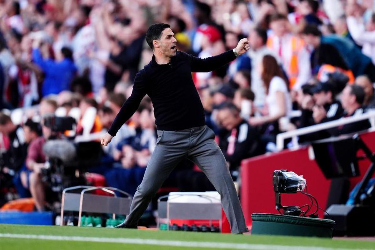 Mikel Arteta celebra el triunfo del Arsenal