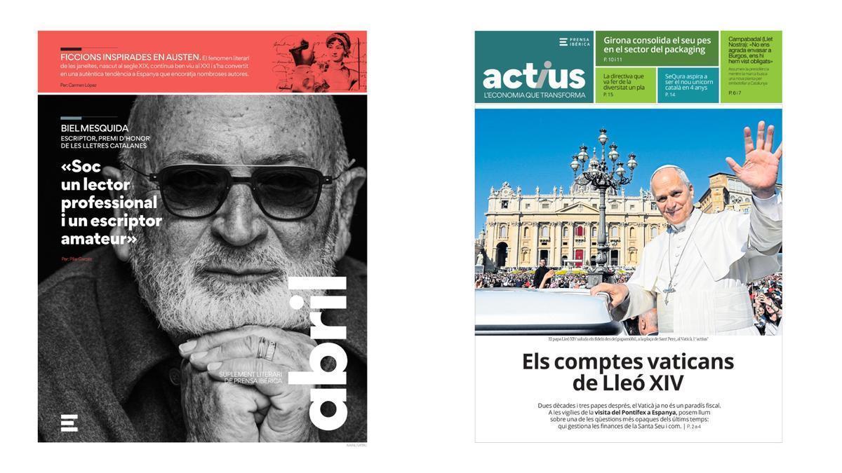 Les portades d''abril' i 'Actius'.