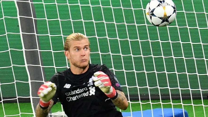 Loris Karius, durante la final de la Champions League.