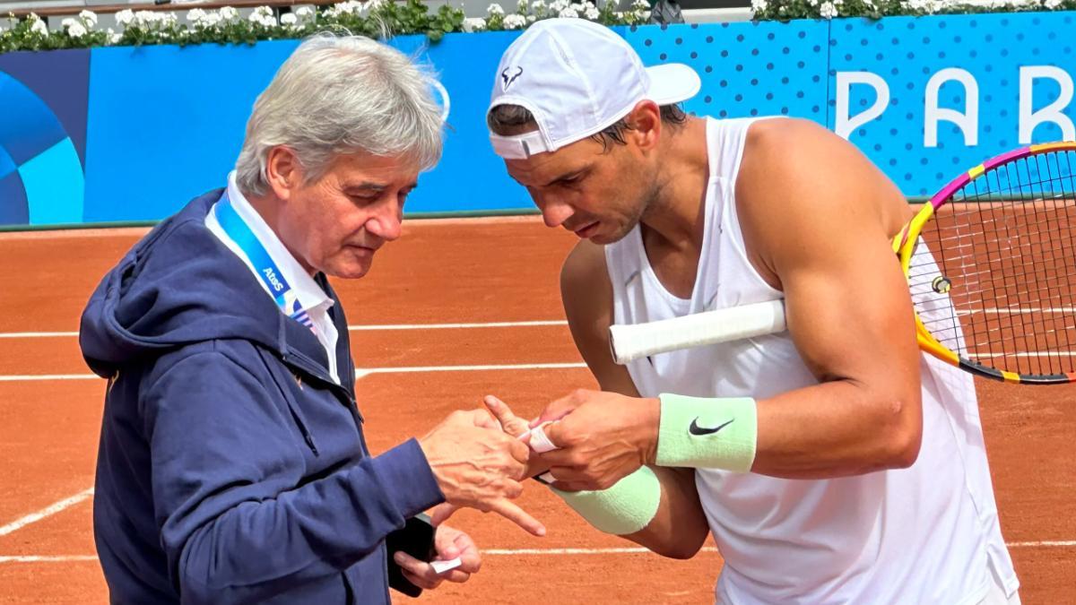 Nadal y el Dr. Ángel Ruiz Cotorro en los JJOO 2024
