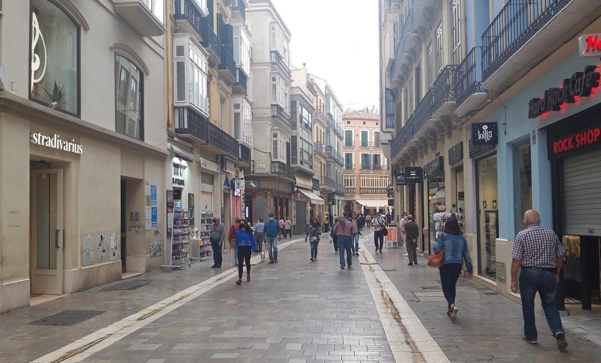 Una imagen de la calle Granada, en eL Centro Histórico de Málaga.