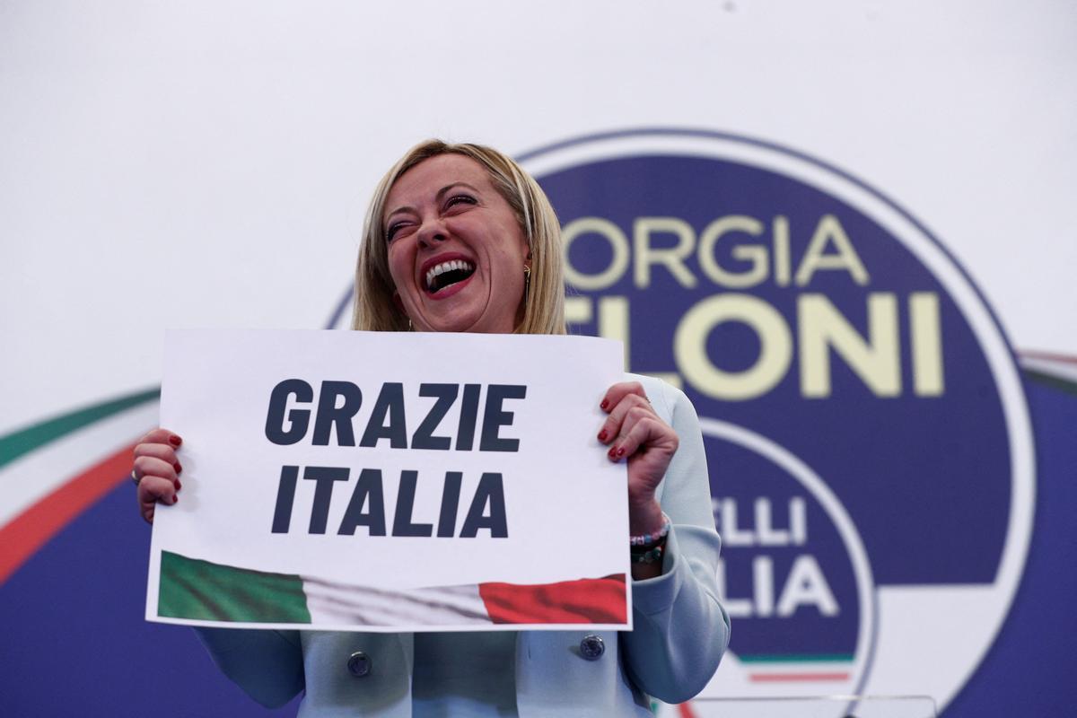 La ultraderechista Giorgia Meloni se alza como la gran triunfadora de las elecciones en Italia