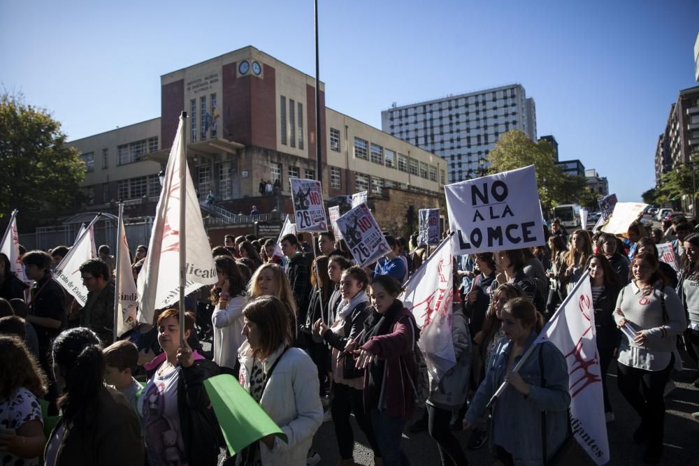 Manifestación de estudiantes contra la LOMCE