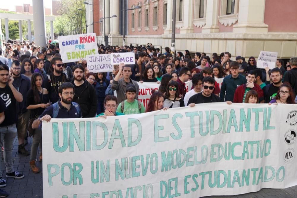 Manifestación en Murcia contra la Lomce