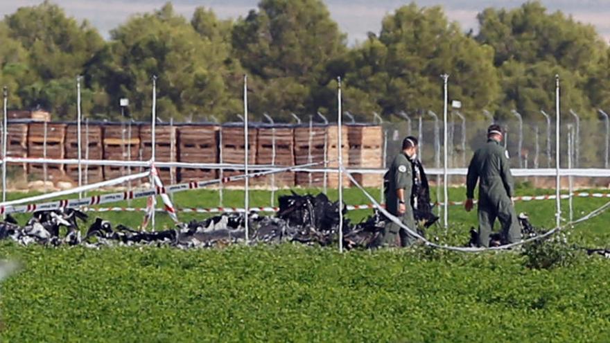 El avión se estrelló en la base de Los Llanos