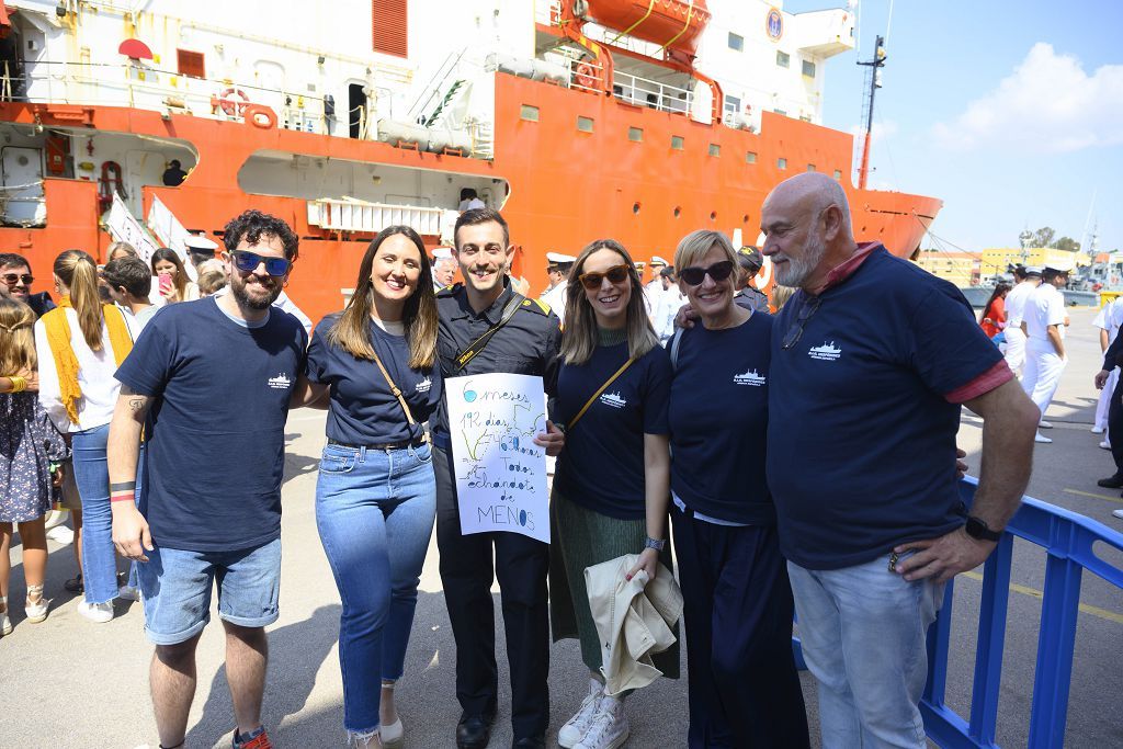 Llegada del buque Hesperides a Cartagena