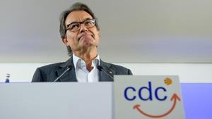 Artur Mas, en la sede de CDC.