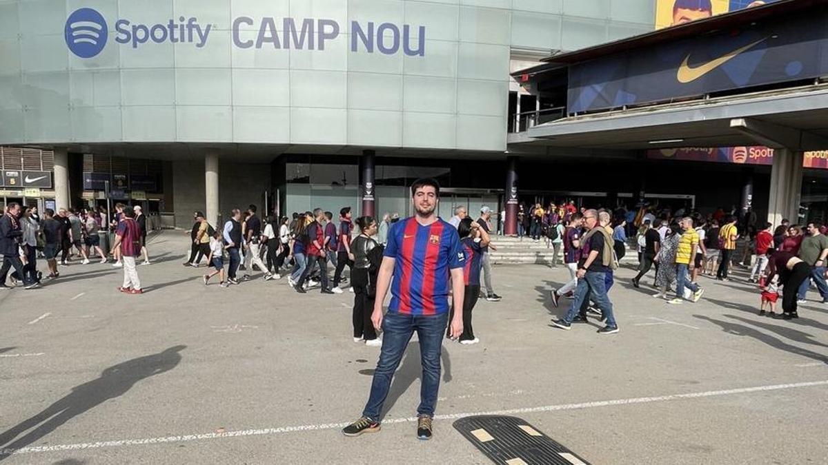 Gerard Jordana en el último partido en el Camp Nou.