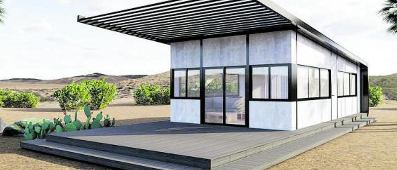 Imagen virtual de una vivienda modular proyectada por la empresa Easy Home. |