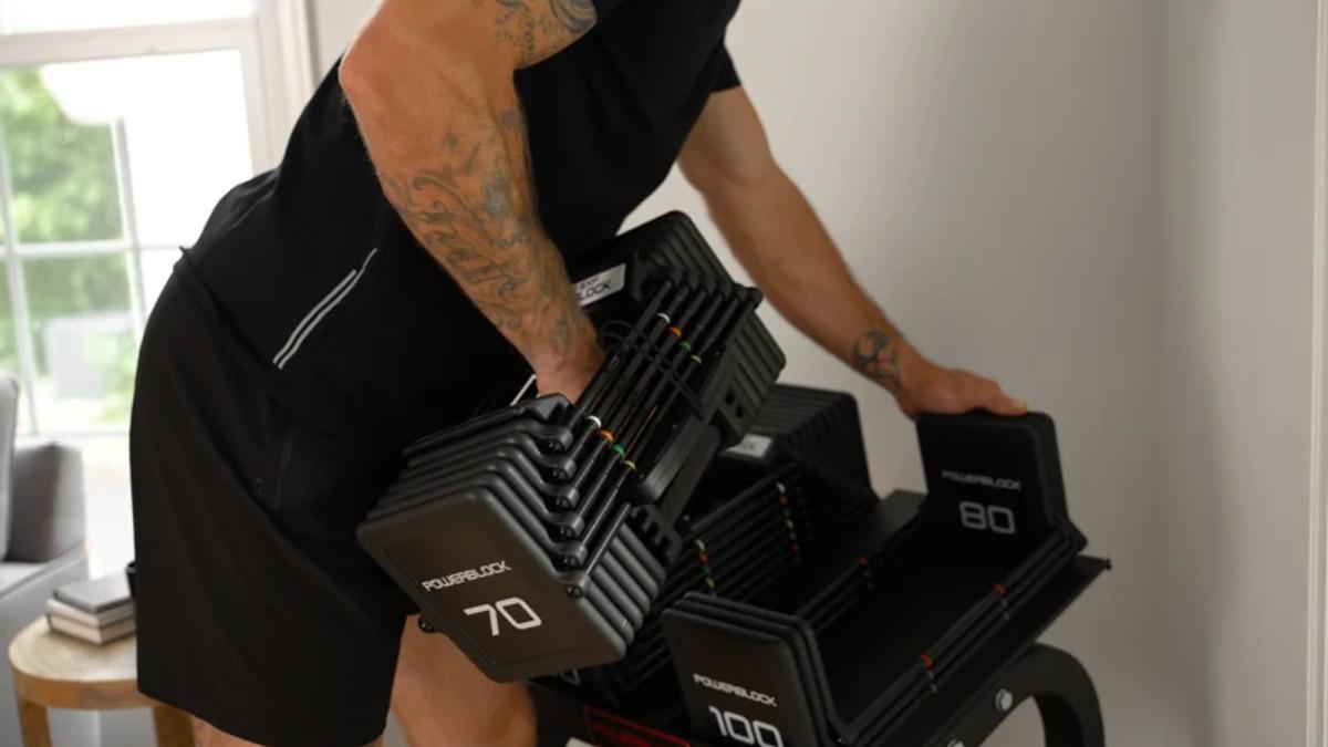 Crea un gimnasio en casa perfecto con las pesas ajustables de PowerBlock