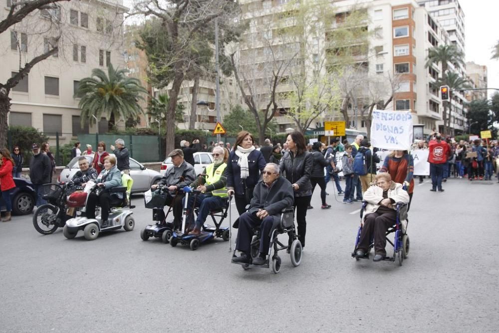 Manifestación por unas pensiones dignas en Murcia