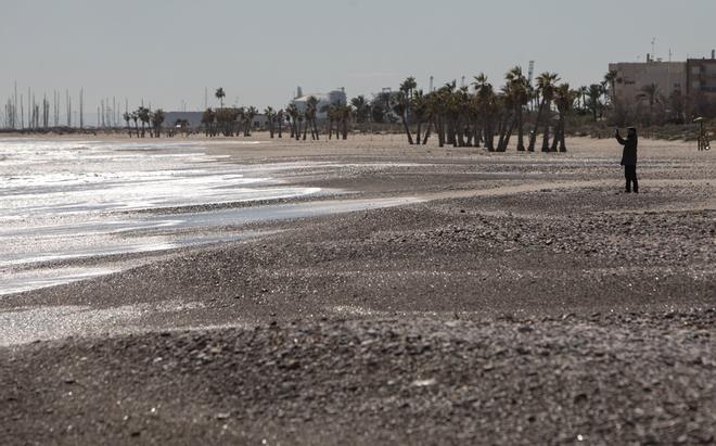 Regresión de 40 metros en la playa de Canet d'En Berenguer según los cálculos del ayuntamiento