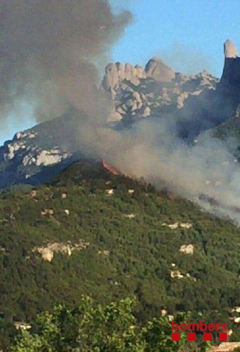 Incendi forestal a Marganell