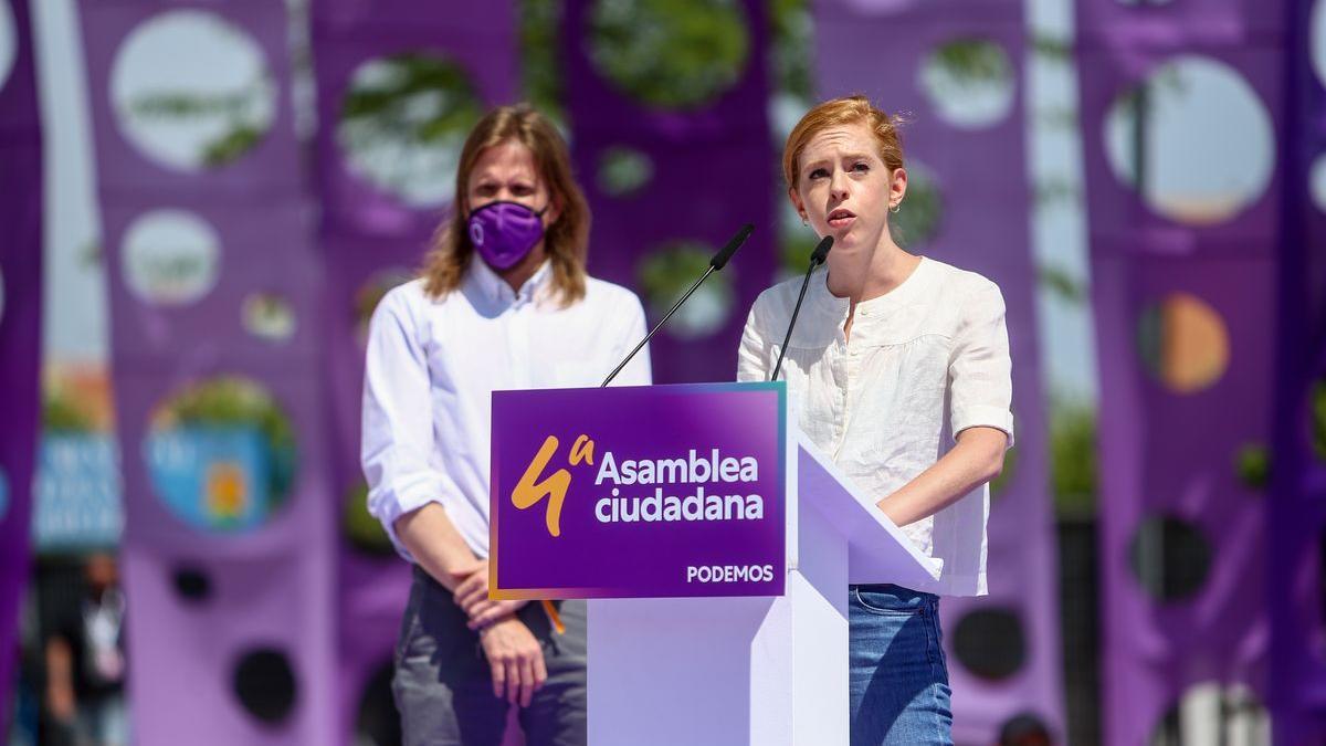 La nueva secretaria de Organización de Podemos, Lilith Verstrynge, durante la celebración de la IV Asamblea Ciudadana Estatal.