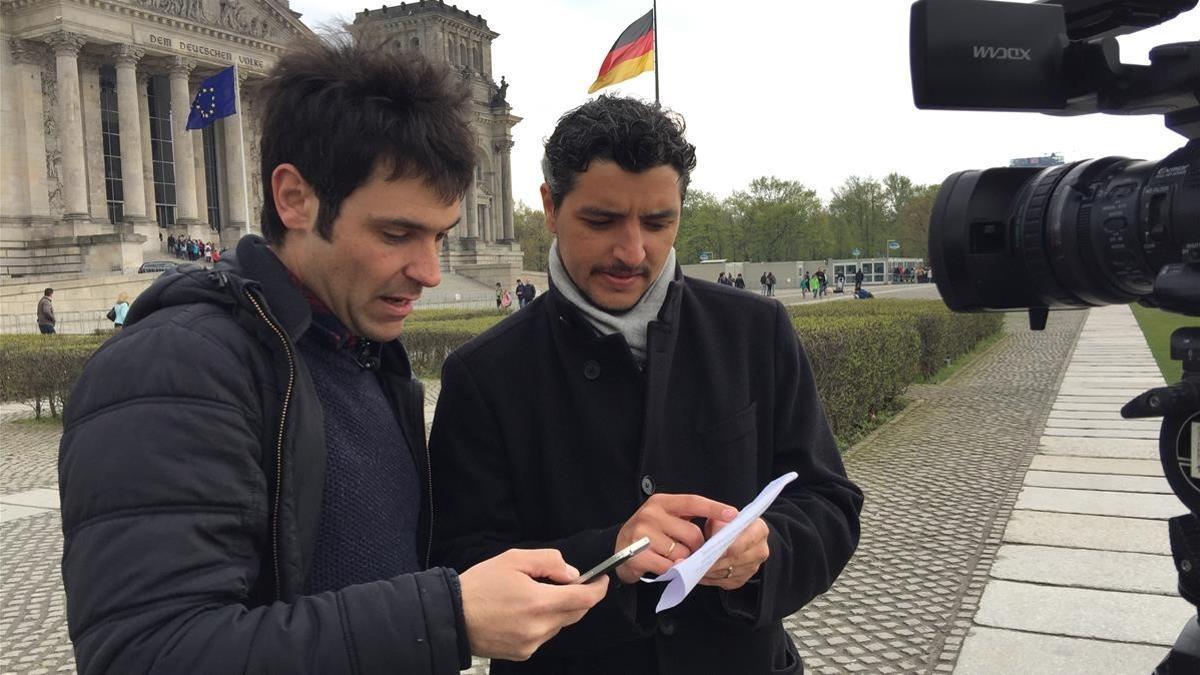 Andreu Jerez (a la izquierda) y Franco Delle Donne, en Berlín.