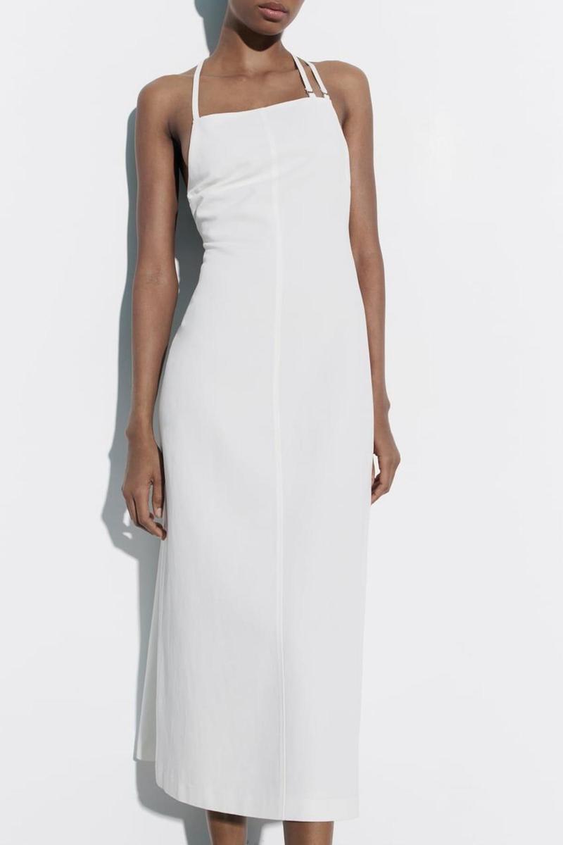 zara vestido lino