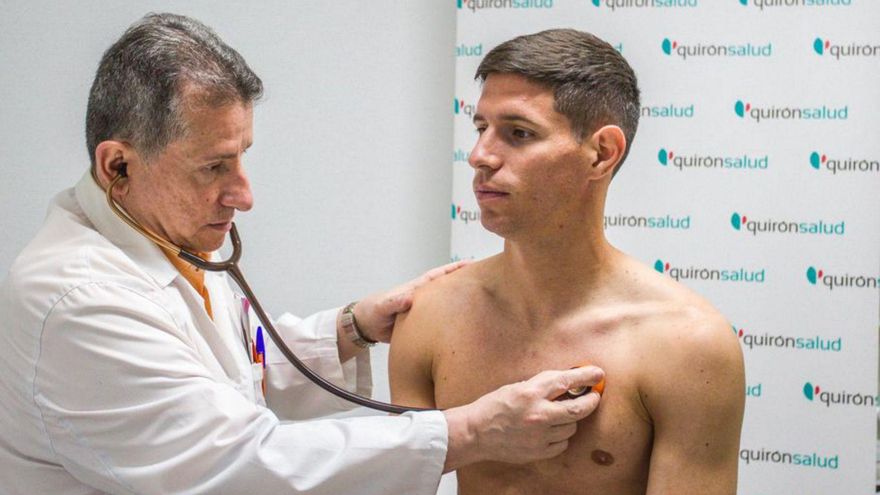 Brais Abelenda, en el reconocimiento médico.