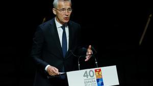 30 de mayo de 2022.- Jens Stoltemberg en el aniversario de la entrada de España en la OTAN