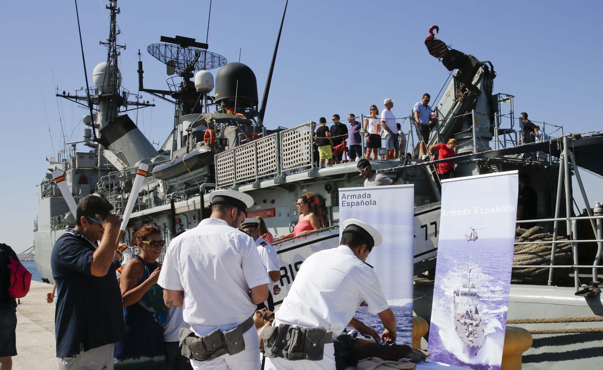 Visitas de la corbeta Infanta Cristina en el años 2010 y 2014 al Puerto de Alicante