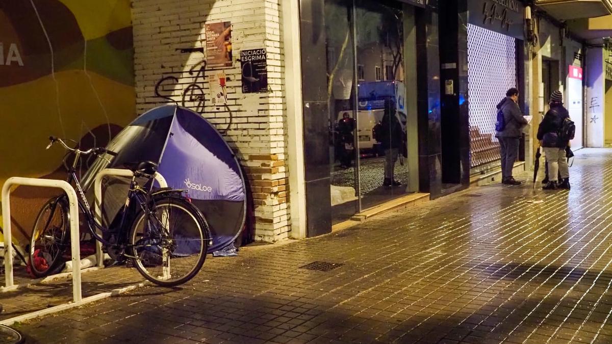 Imagen del quinto recuento de personas 'sintecho' en Badalona