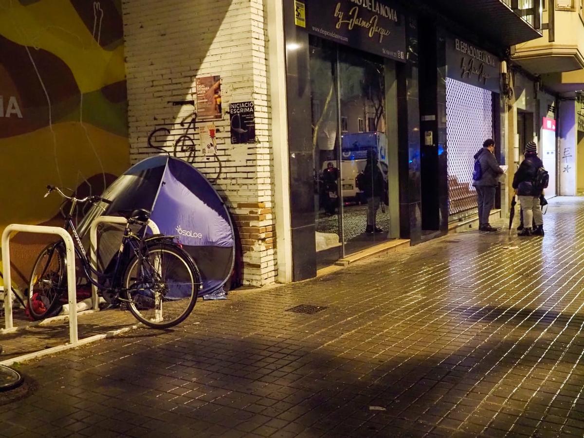 Imagen del quinto recuento de personas 'sintecho' en Badalona