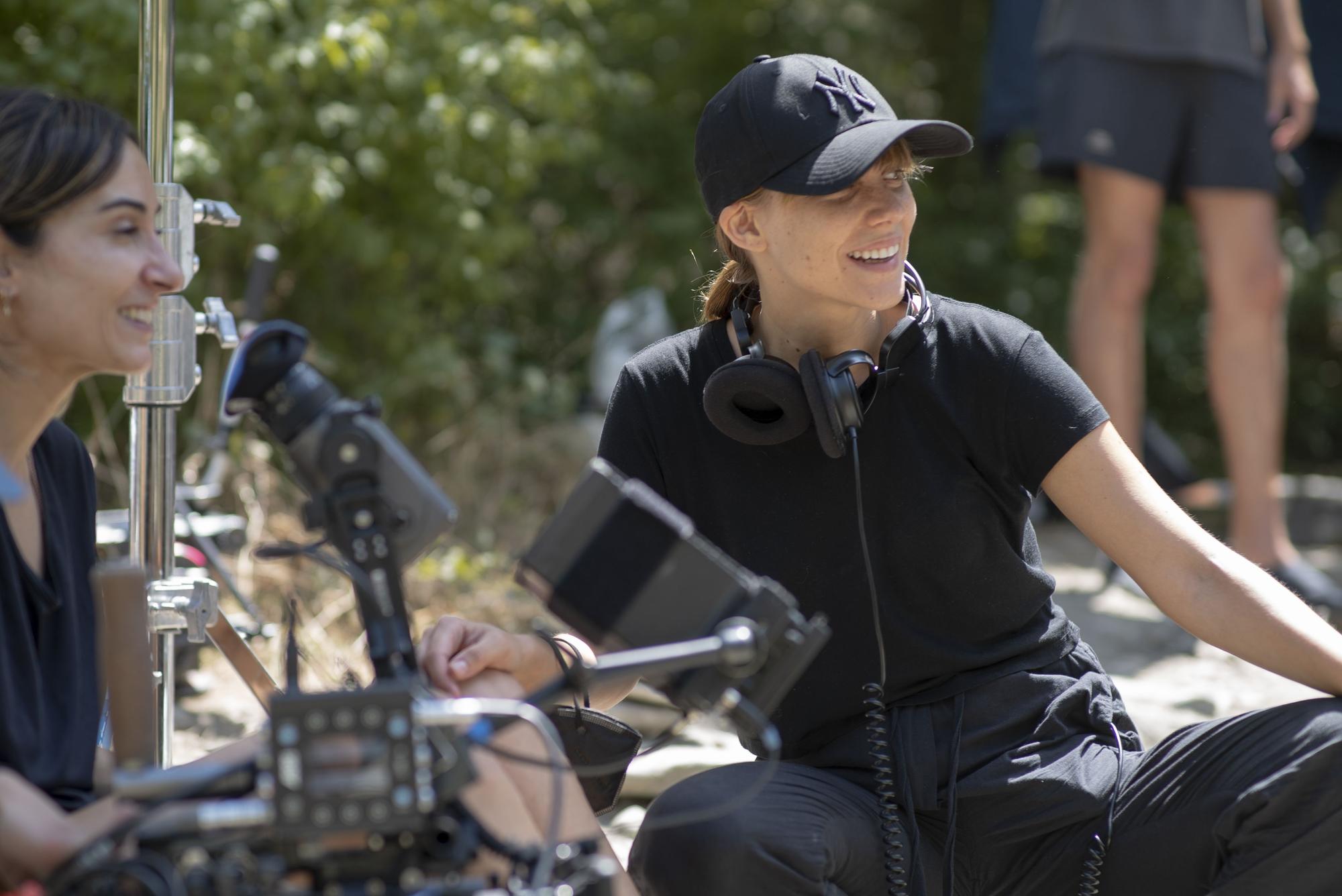 Aura Garrido en el set de su cortometraje 'La Braulia'.