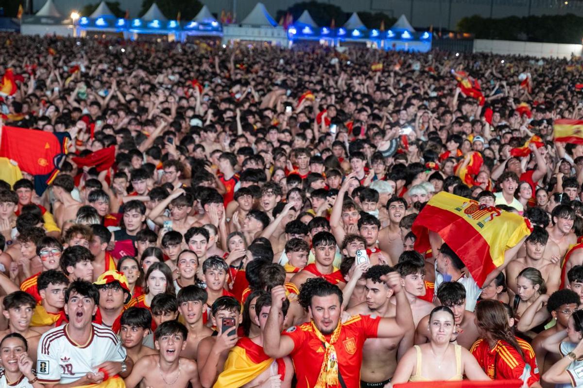 La final del Mundial en Mallorca: La 'fan zone' de España en Son Fusteret
