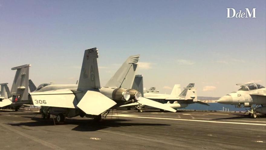 El portaaviones Abraham Lincoln ya está en Palma