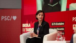 Eva Granados, portavoz del PSOE en el Congreso, en un acto el pasado 8 de octubre.