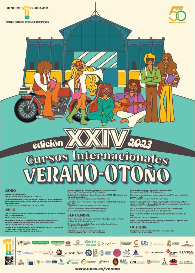 Cartel de los Cursos de Verano-Otoño 2023 de la UEx.