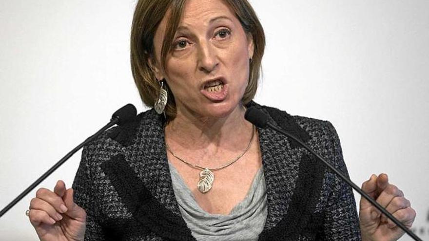 Carme Forcadell, durant la seva compareixença d&#039;ahir al Parlament