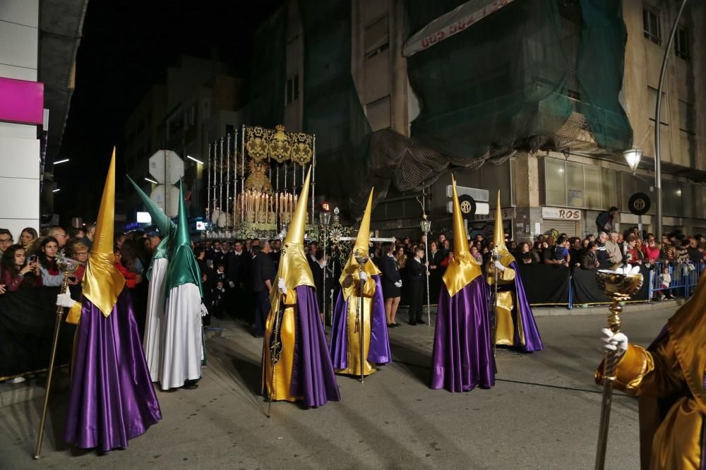 La Esperanza y el Cristo de la Caída protagonizaron el Encuentro en la Vía Doloresa de la Semana Santa de Torrevieja