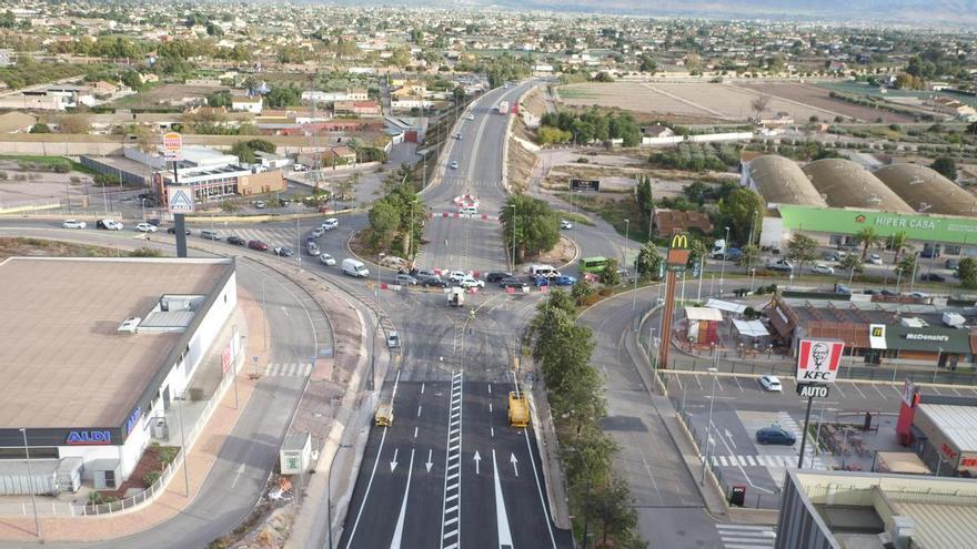 Canales de evacuación en el vial de Barrios Altos y Ronda Central de Lorca