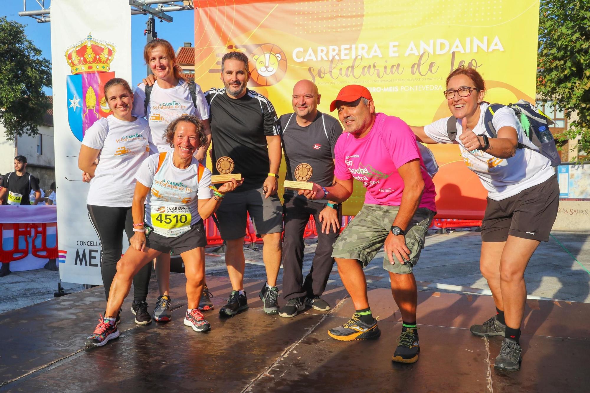 Asistentes a la "I Carrera Solidaria de Leo", con la que recordar al bebé de Meis fallecido hace casi un año y dar visibilidad a las enfermedades raras.