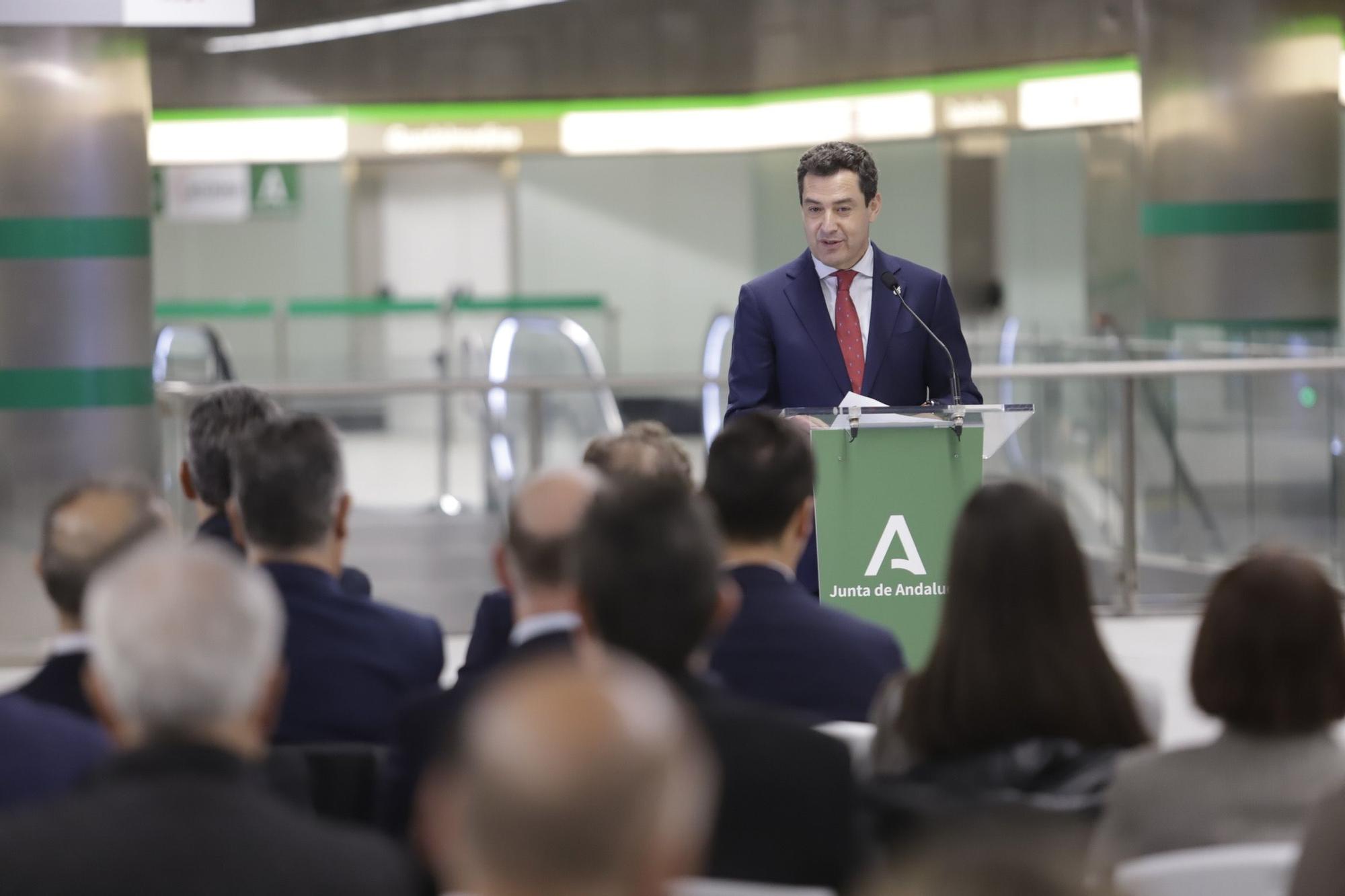 Inauguración de la estación Guadalmedina del metro de Málaga