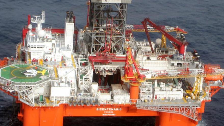 Imagen de una plataforma petrolífera en México.