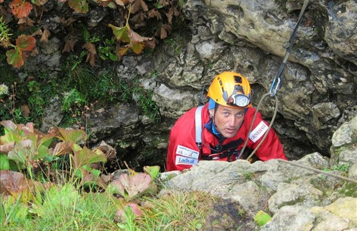 Jesús Calleja, en un moment de la seva aventura. Jesús Calleja, en un moment de la seva aventura.