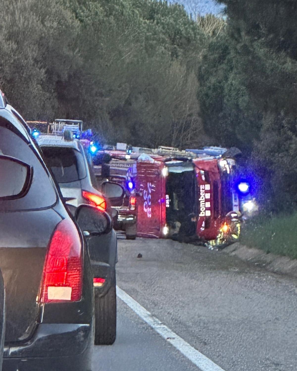 Les imatges de l'accident de Cassà de la Selva
